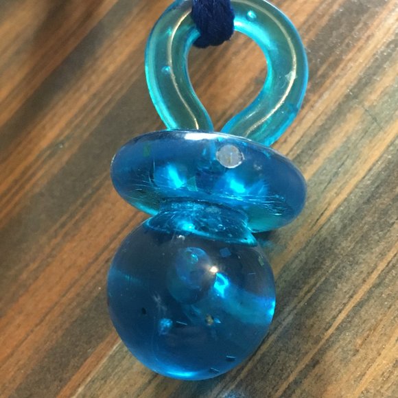 BUNDLE BONUS: Vintage 90s Pacifier Necklace, Blue | Good - Picture 5 of 6